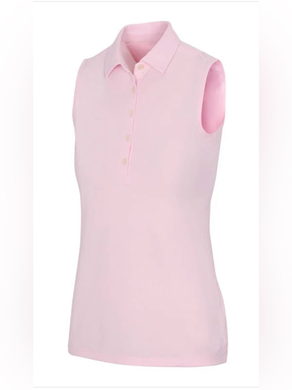 Greg Norman Collection Sleeveless Polo Tank in Pale Pink